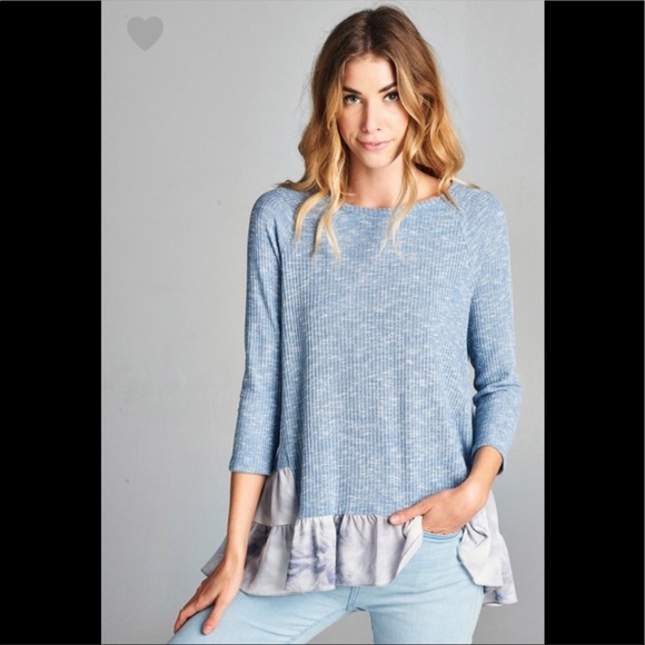 💎SALE TODAY💎 Brand New Two-Tone Rib Knit T… - Picture 2 of 6